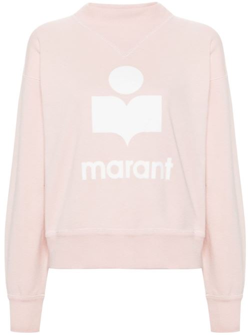 Light pink organic cotton sweatshirt MARANT ETOILE | SW0003FAA1M07EPREU